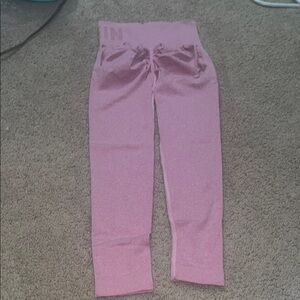 Pink Leggings with Bow Detail